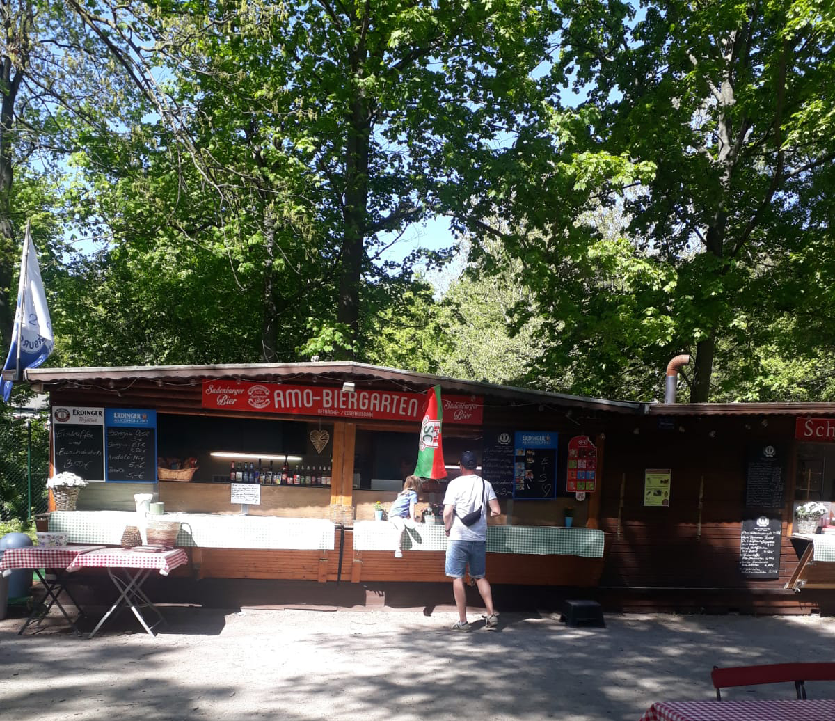 Ausblick auf den Biergarten