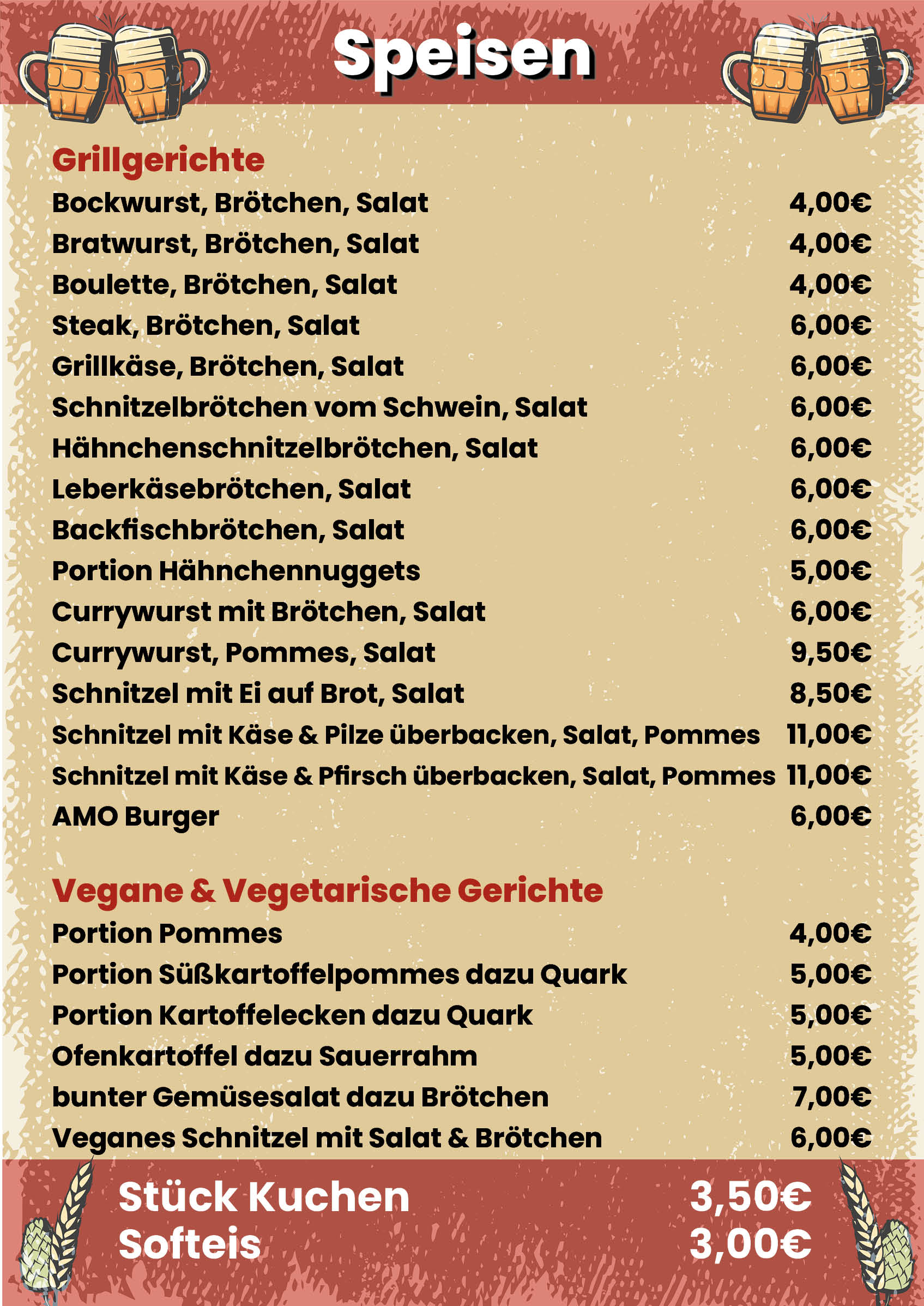 Speisekarte